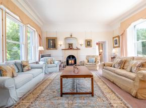 First floor drawing room with views to the hills, over Sheriffmuir